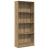 vidaXL Estanter&iacute;a de madera de ingenier&iacute;a roble artesanal 60x24x143 cm