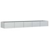 vidaXL Arriate de acero galvanizado plateado 400x80x45 cm