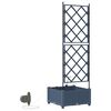 vidaXL Macetero de Jard&iacute;n Gris 40 x 40 x 126 cm Pl&aacute;stico