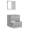 vidaXL Armario de ba&ntilde;o con espejo gris sonoma 41x38,5x48 cm