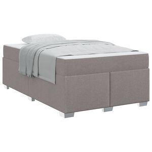 vidaXL Estructura de cama con colch&oacute;n Taup&eacute; 120 x 190 cm tela