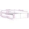 vidaXL Estructura de cama sin colch&oacute;n roble negro 120x200 cm