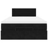 vidaXL Estructura de cama otomana colchón terciopelo negro 120x200cm