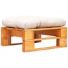 vidaXL Otomana de palets de jard&iacute;n con coj&iacute;n arena madera marr&oacute;n miel