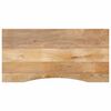 vidaXL Tablero escritorio con curva madera mango rugosa 110x50x2,5 cm