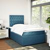 vidaXL Cama box spring con colch&oacute;n terciopelo azul oscuro 120x190 cm