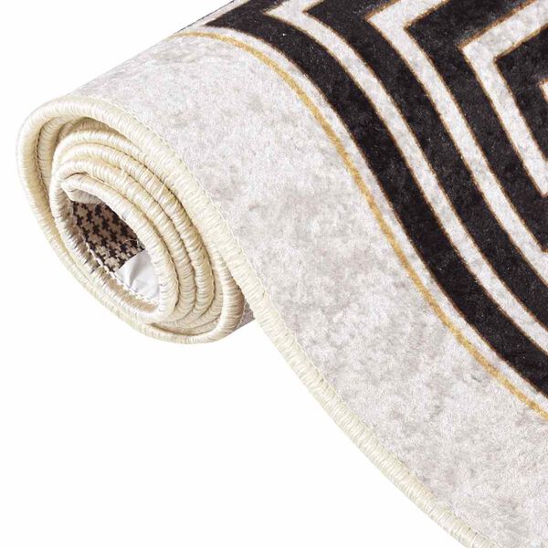 vidaXL Alfombra lavable antideslizante beige claro 80x150 cm