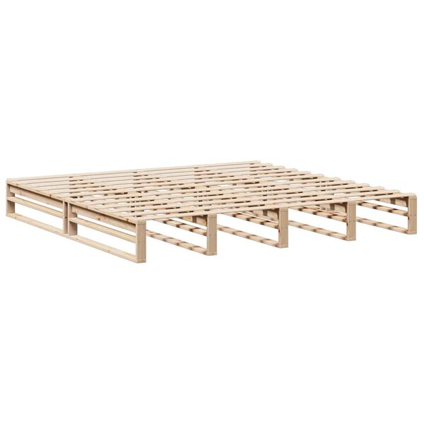vidaXL Estructura de cama sin colch&oacute;n madera maciza de pino 200x200 cm