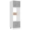 vidaXL Armario de microondas contrachapada gris hormig&oacute;n 60x57x207 cm