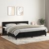 vidaXL Cama box spring con colch&oacute;n terciopelo negro 200x200 cm