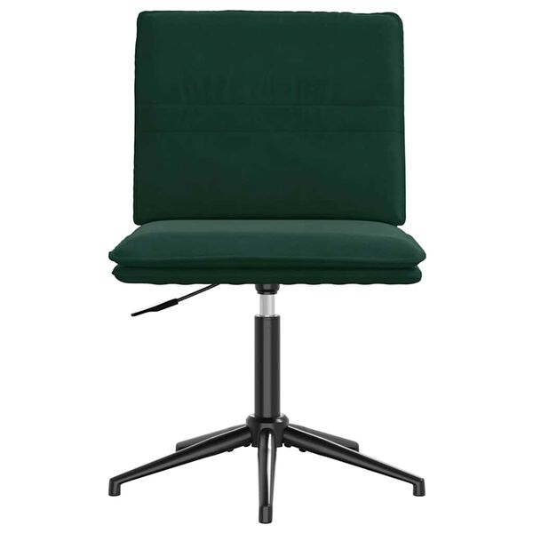 vidaXL Silla de comedor de terciopelo verde oscuro