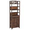 vidaXL Mueble expositor madera de paulownia marr&oacute;n oscuro 46x24x140 cm