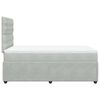 vidaXL Cama box spring con colch&oacute;n terciopelo gris claro 120x200 cm