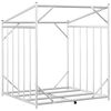 vidaXL Le&ntilde;ero cubierta lluvia 100,5x100,5x110,5 cm acero galvanizado