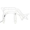 vidaXL Figura de reno Navidad 2 unidades blanco cálido 73x31x45 cm