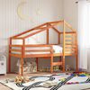 vidaXL Techo de cama infantil madera maciza pino marrón 198x97x113 cm