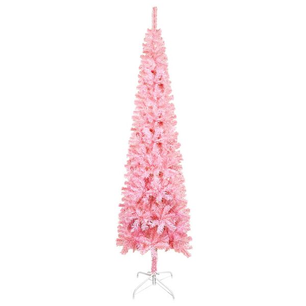 vidaXL &Aacute;rbol de Navidad delgado rosa 180 cm