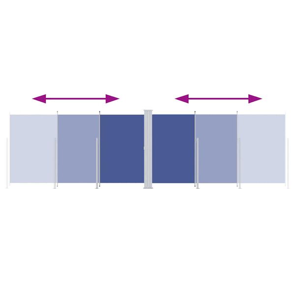 vidaXL Toldo lateral retr&aacute;ctil azul 180x600 cm