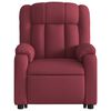 vidaXL Sill&oacute;n reclinable de masaje elevable tela rojo tinto