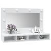 vidaXL Mueble con espejo y luces LED blanco 90x31,5x62 cm