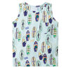 vidaXL Camiseta sin mangas infantil azul suave m&eacute;lange 104