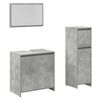 vidaXL Set muebles de ba&ntilde;o 2 piezas madera contrachapada gris hormig&oacute;n