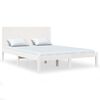 vidaXL Estructura de cama sin colch&oacute;n madera de pino blanca 120x200 cm