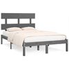 vidaXL Estructura de cama de madera maciza pino gris 160x200 cm