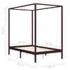 vidaXL Estructura de cama dosel 4 cajones pino marr&oacute;n oscuro 140x200cm