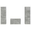 vidaXL Conjunto de mueble de TV 5 pcs Gris Concreto