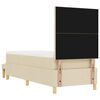 vidaXL Cama tipo Box Spring con colch&oacute;n Crema 80 x 200 cm tela