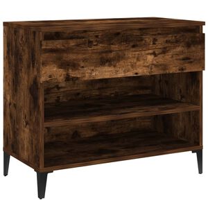 vidaXL Zapatero madera contrachapada roble ahumado 70x36x60 cm