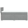 vidaXL Cama box spring con colch&oacute;n tela gris claro 80x200 cm