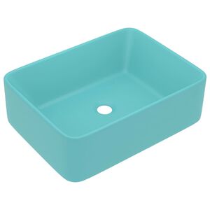 vidaXL Lavabo de lujo cer&aacute;mica verde claro mate 41x30x12 cm