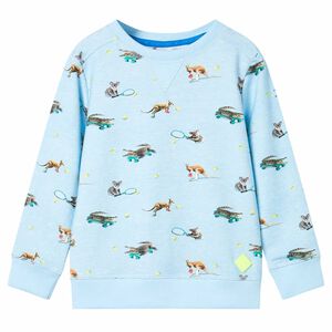 vidaXL Sudadera infantil azul claro m&eacute;lange 104