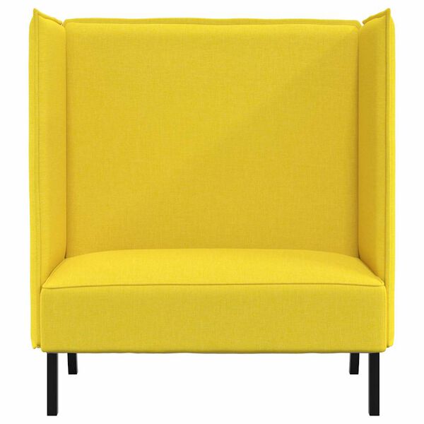 vidaXL Sofa de Espalda Alta 101cm Amarillo claro tela