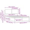 vidaXL Estructura de Cama con Cabecera Tapizada Taup&eacute; 140 x 190 cm
