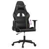 vidaXL Silla gaming cuero sintético negro y gris