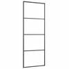 vidaXL Puerta corredera con set herrajes vidrio ESG aluminio 76x205 cm