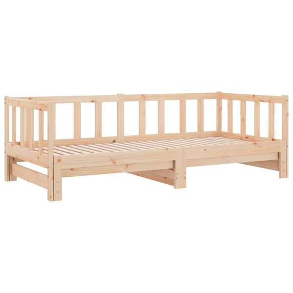 vidaXL Sof&aacute; cama nido sin colch&oacute;n madera maciza 90x190 cm