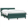 vidaXL Cama box spring con colch&oacute;n terciopelo verde oscuro 140x220 cm