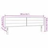 vidaXL Cabecero LED con cabecera Manual Marr&oacute;n Oscuro 200 cm Poli&eacute;ster