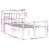 vidaXL Cama con estanter&iacute;a sin colch&oacute;n madera maciza marr&oacute;n 120x200cm