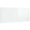 vidaXL Cabecero cama madera contrachapada blanco brillo 200x1,5x80 cm