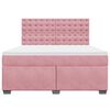 vidaXL Cama box spring con colch&oacute;n terciopelo rosa 180x200 cm