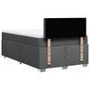 vidaXL Cama box spring con colch&oacute;n tela gris oscuro 120x200 cm