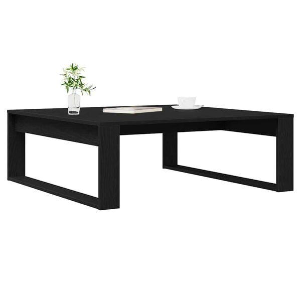 vidaXL Mesa de Caf&eacute; Roble Negro 100 x 100 x 35 cm Madera de ingenier&iacute;a
