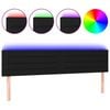 vidaXL Cabecero con LED de tela negro 160x5x78/88 cm