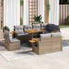 vidaXL Set sof&aacute;s jard&iacute;n y cojines 9 pzas rat&aacute;n sint&eacute;tico acacia beige