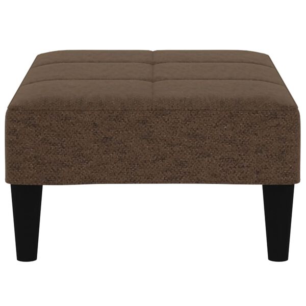 vidaXL Taburete de tela de microfibra marr&oacute;n